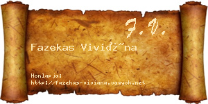 Fazekas Viviána névjegykártya