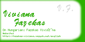 viviana fazekas business card